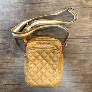 MZ Wallace Quilted Crossbody in Mustard